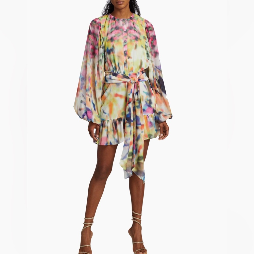 Alexis Leonie Crepe Minidress Iridescent Small - Picture 3 of 16